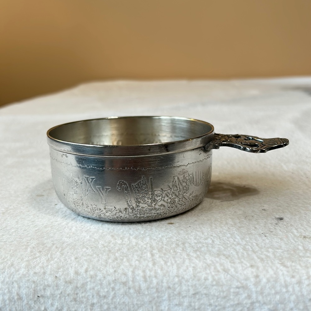 Vintage BMMTS Silver Alphabet Porringer